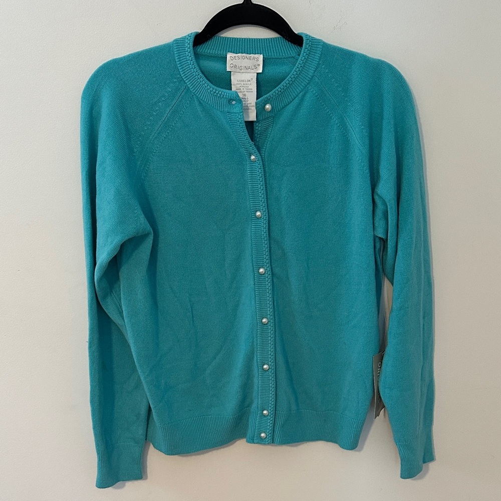 Designers Originals Women's Turquoise Cardigan